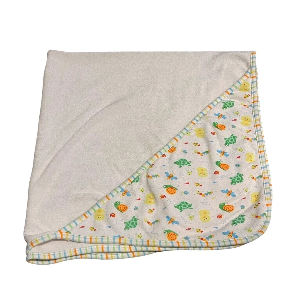 Toys Babies R Us Baby Blanket Bath Cape Ducks Turtle Snails Caterpillar Fish HTF